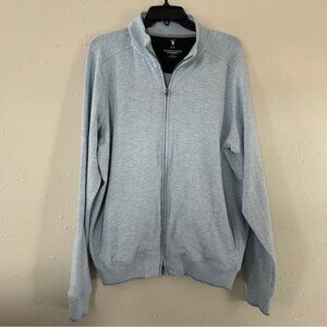 Fairway & Greene Light Blue Full Zip The Natural Golf Comfy Soft Large